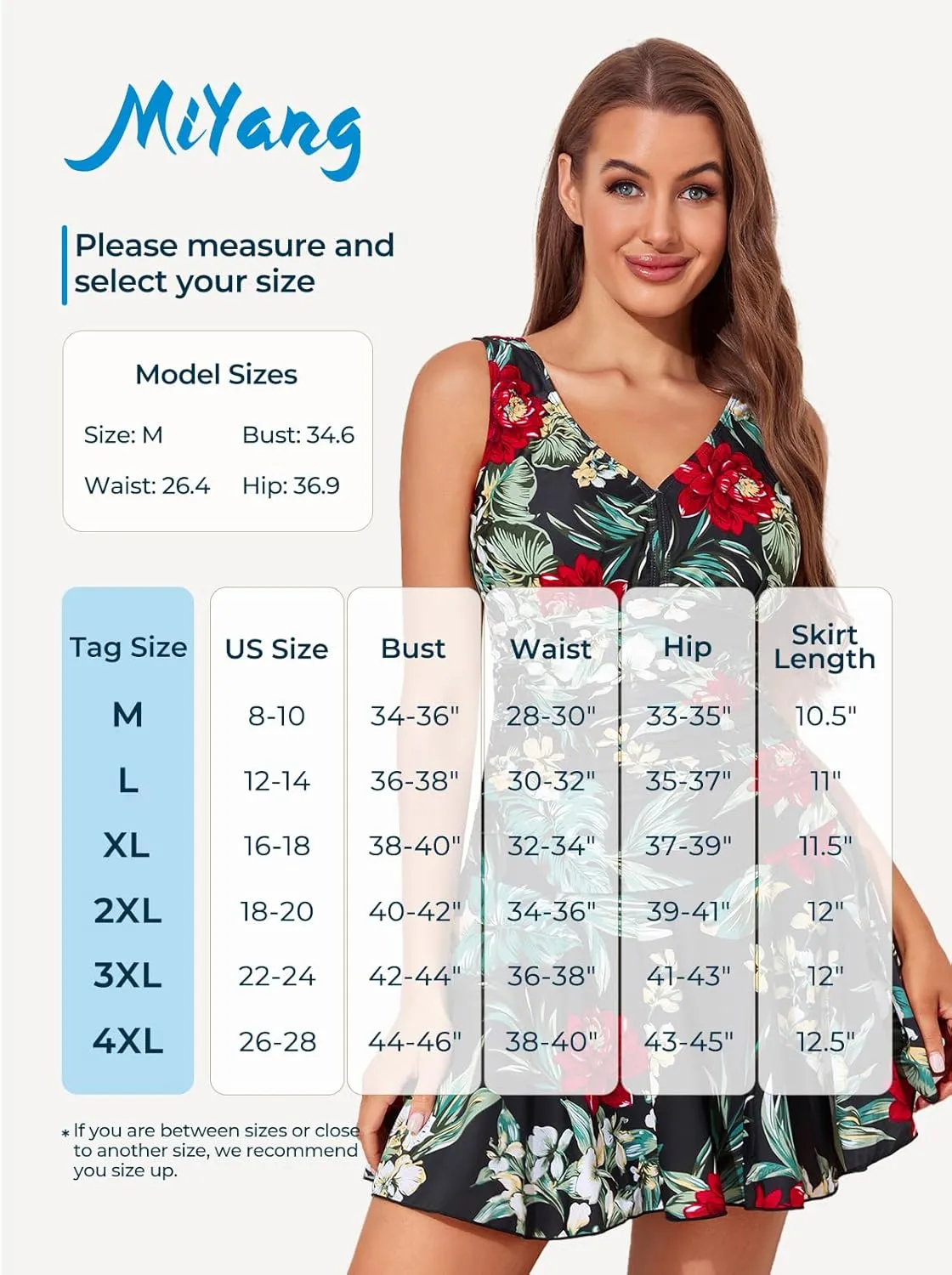 MiYang Women's Plus-Size Flower Printing Shaping Body One Piece Swim Dresses Swimsuit