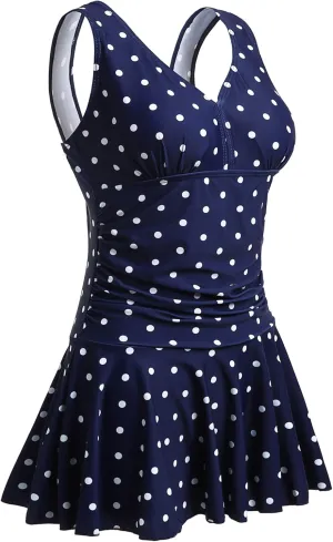 MiYang Women's Plus-Size Flower Printing Shaping Body One Piece Swim Dresses Swimsuit