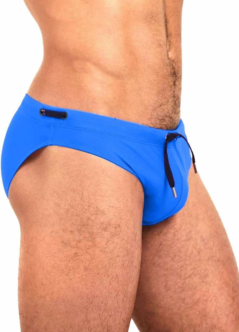 MIZOK Men's Swimwear Bikini Swimming Briefs Drawstring Swimsuits Board Surf Shorts Trunks