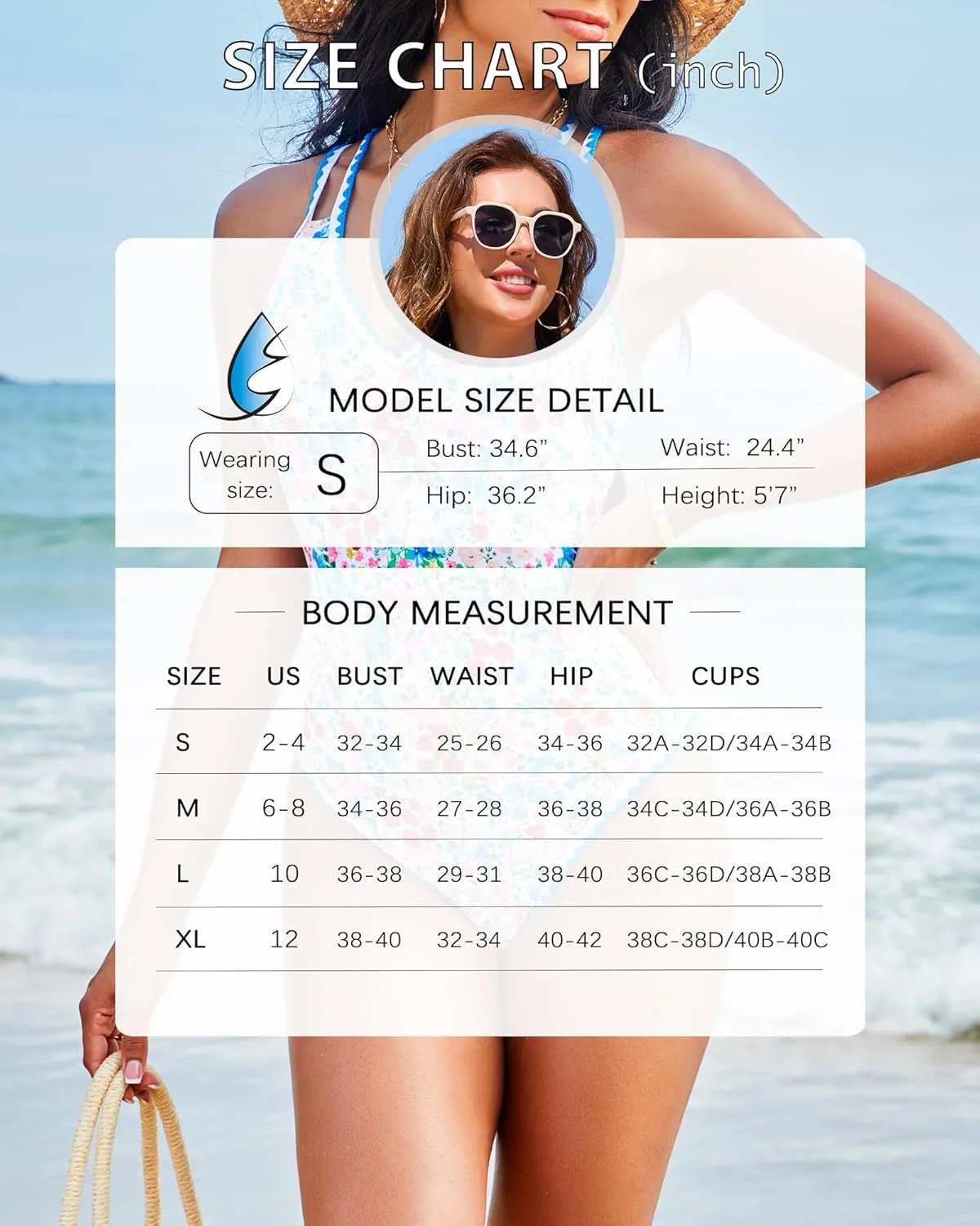 Modest One Piece Swimsuits for Women Tummy Control Cute Bathing Suit Full Coverage Floral Swim Suit for Teens Girls