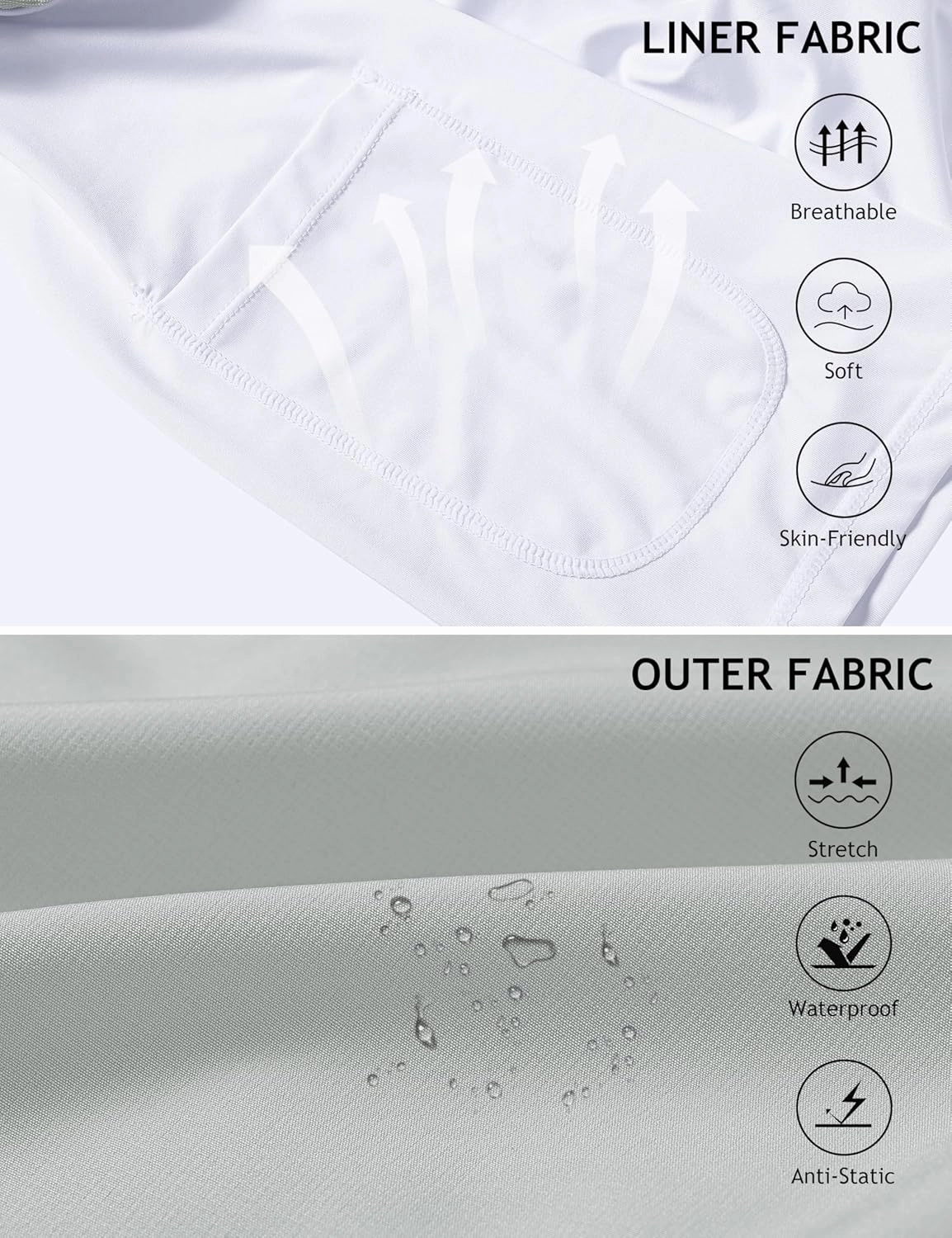 MoFiz Mens Swim Trunks 7inch Swim Shorts with Compression Liner Swimming Suits Board Shorts Surf Short Bathing Suit