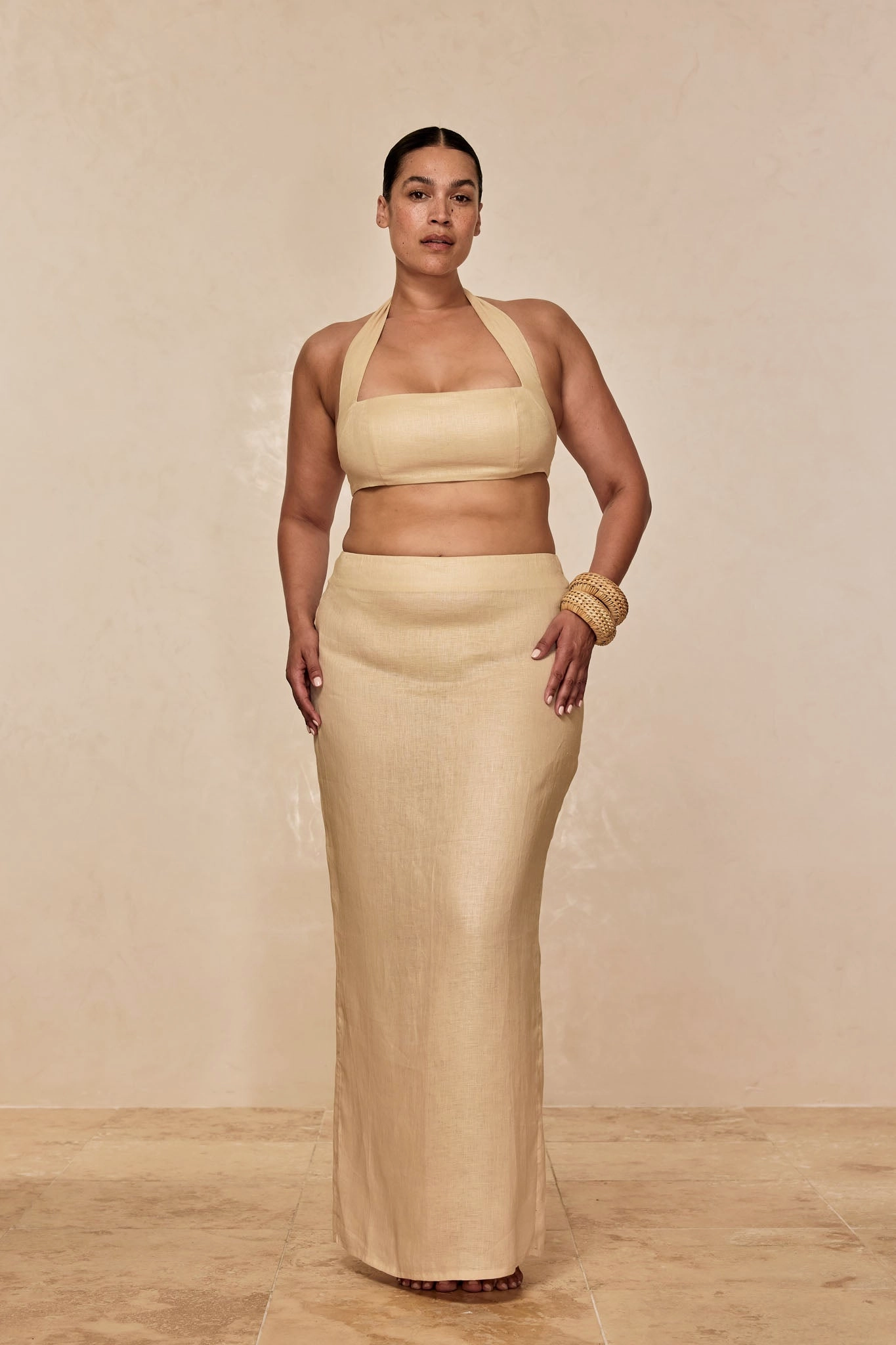 Montserrat Top - Vanilla Linen