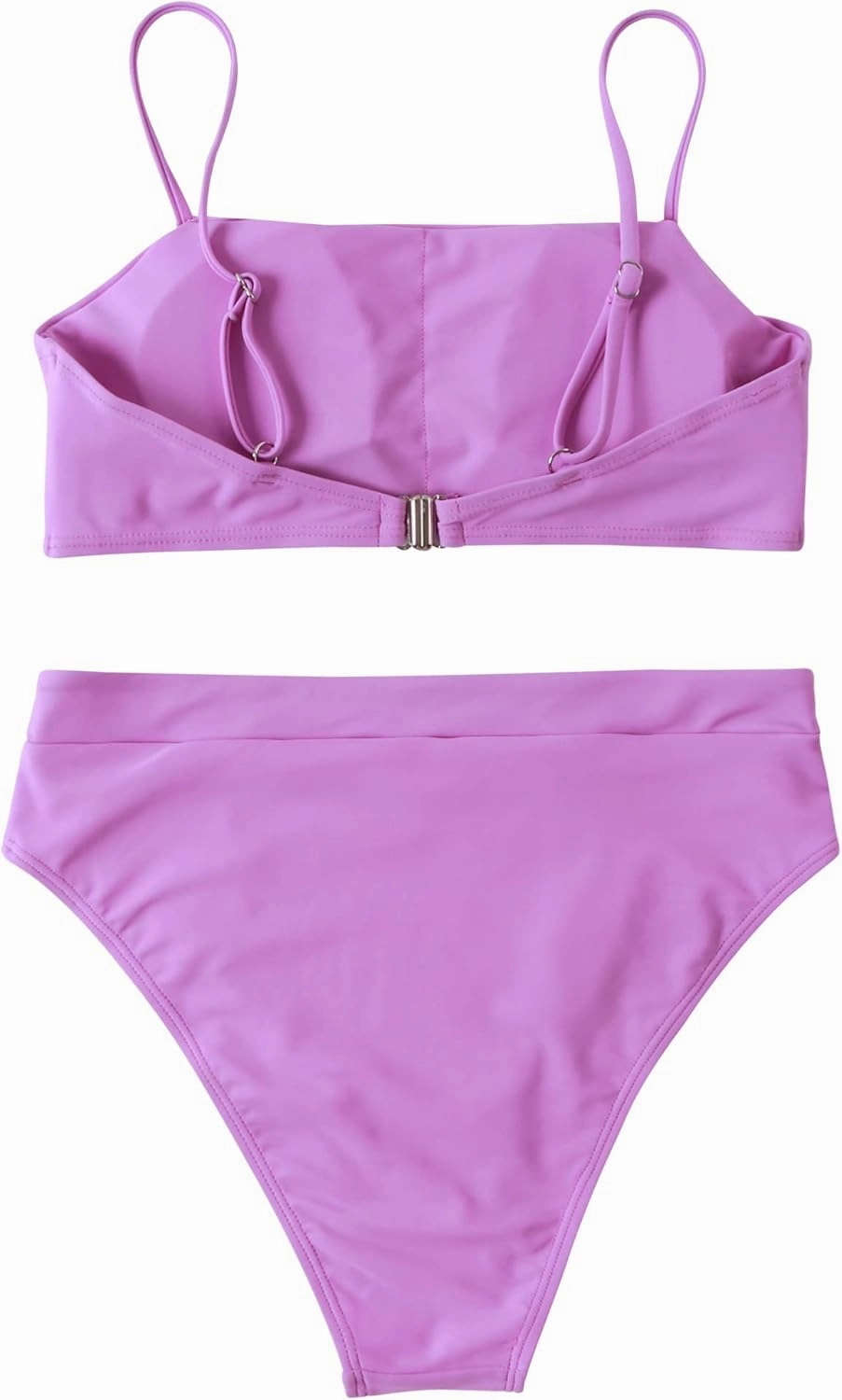 MOSHENGQI Women High Wasited Bikini Shoulder Strap 2 Piece High Cut String Swimsuits