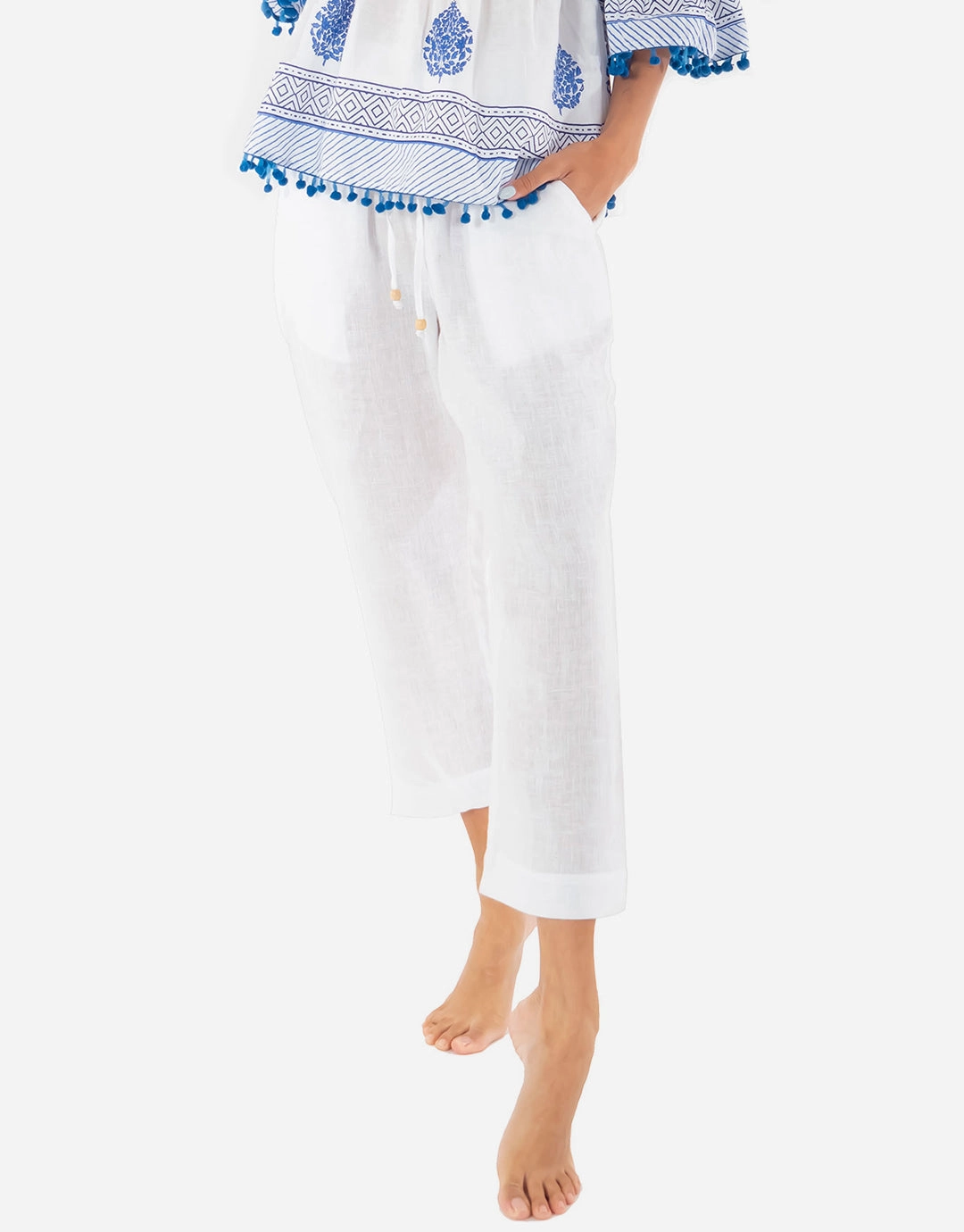 Naomi Beach Trousers - White