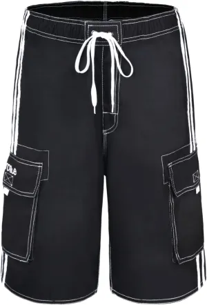 Nonwe Men's Beachwear Board Shorts Quick Dry with Mesh Lining Swim Trunks