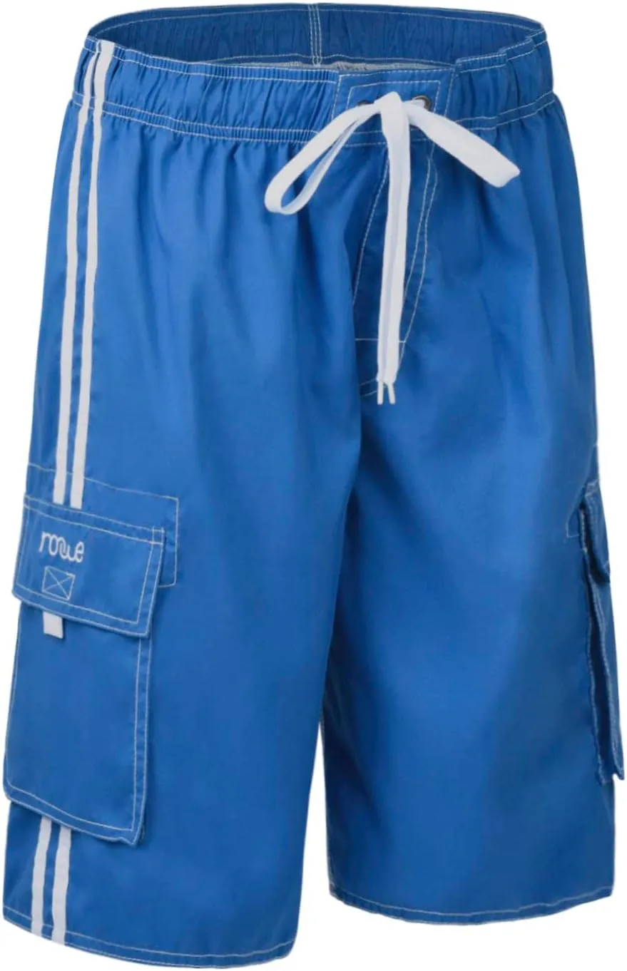 Nonwe Men's Beachwear Board Shorts Quick Dry with Mesh Lining Swim Trunks