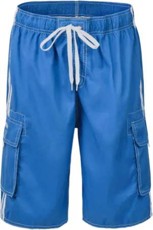 Nonwe Men's Beachwear Board Shorts Quick Dry with Mesh Lining Swim Trunks