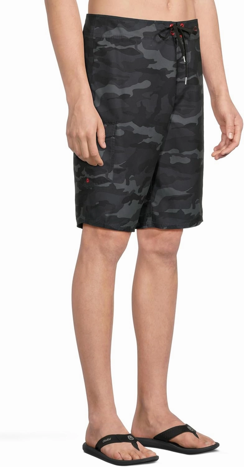 O'NEILL Men's 21 Inch Geo Print Boardshorts - Water Resistant Swim Trunks for Men with Quick Dry Stretch Fabric and Pockets