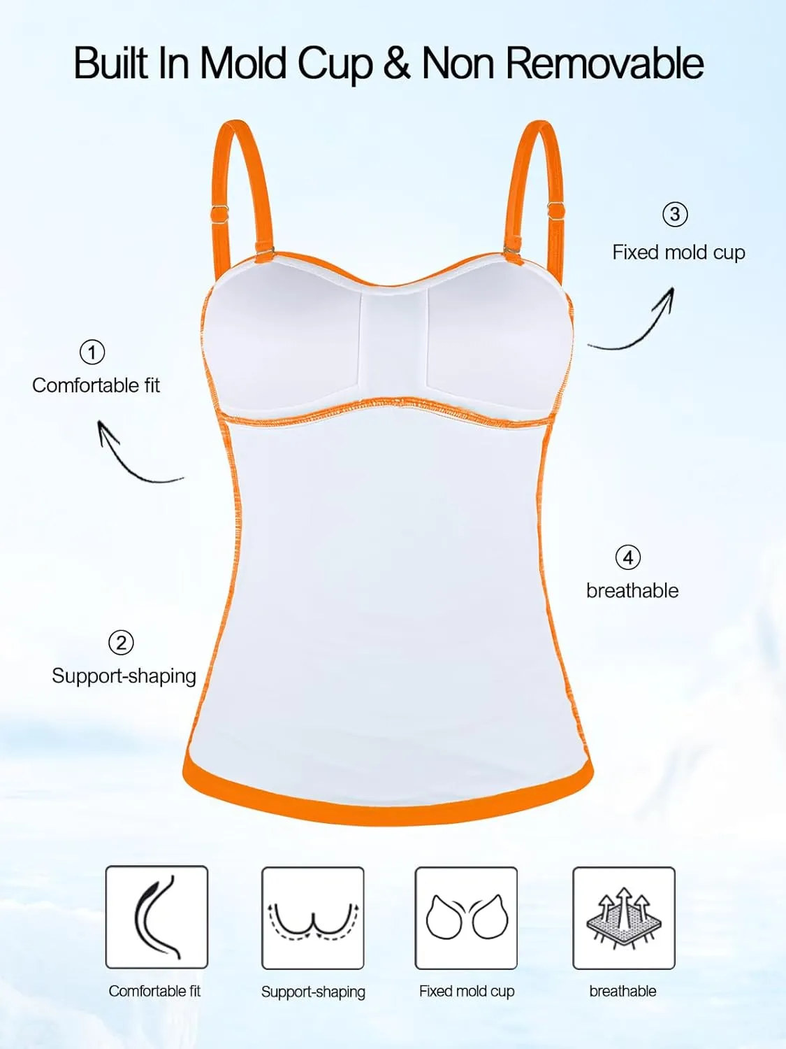Ocean Blues Women's Strapless Bandeau Swimsuit Top Ruched Tummy Control Tankini Top Only