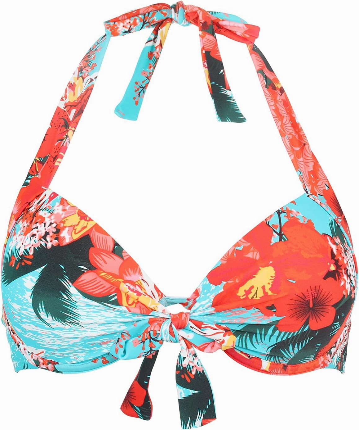 Ocean Blues Women's Push Up Bikini Top Halter Swimsuit Top