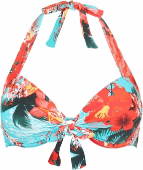Ocean Blues Women's Push Up Bikini Top Halter Swimsuit Top