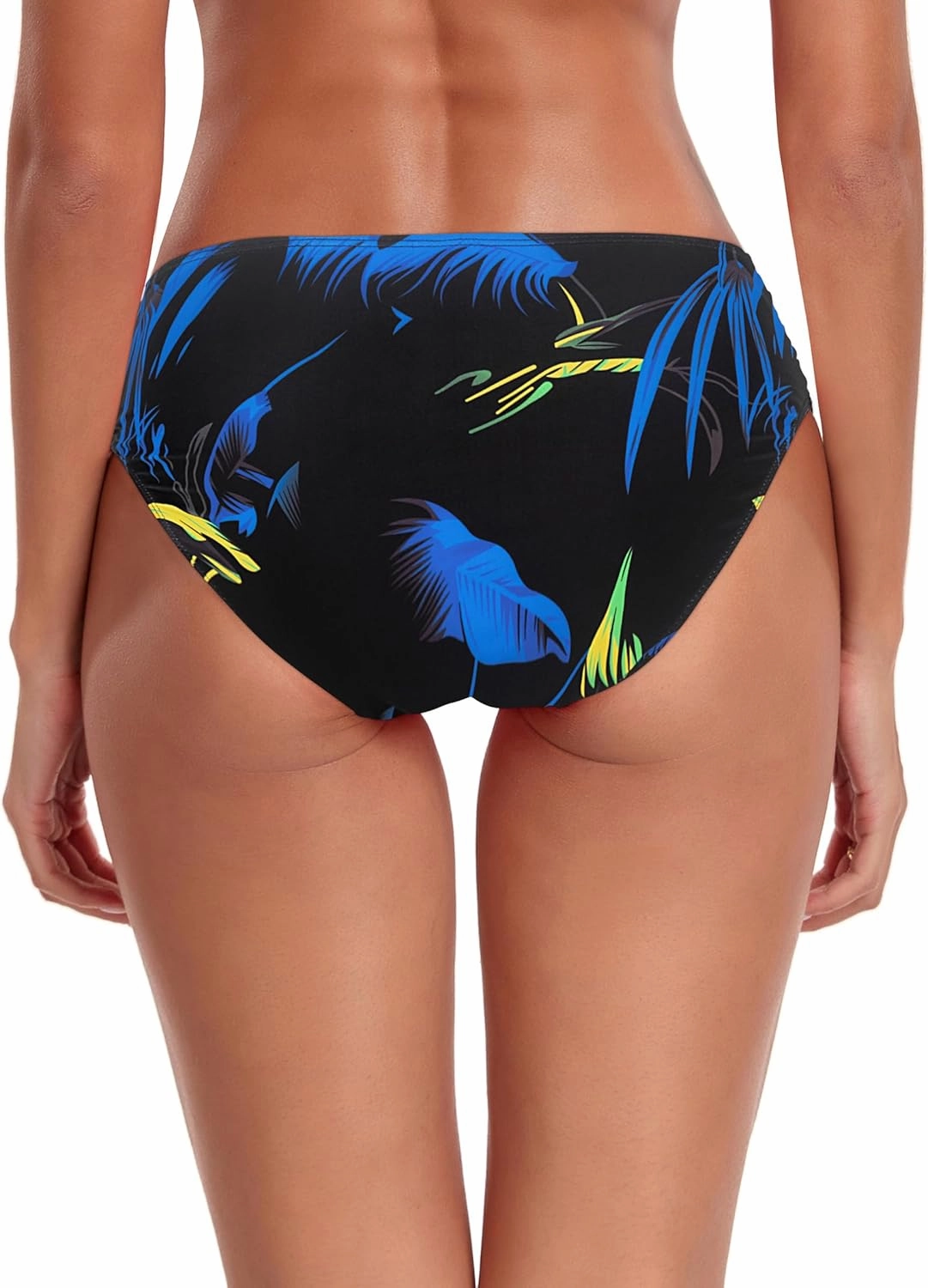 Ocean Blues Women's Ruched Sides Bikini Bottom Full Coverage Bikini Bottom