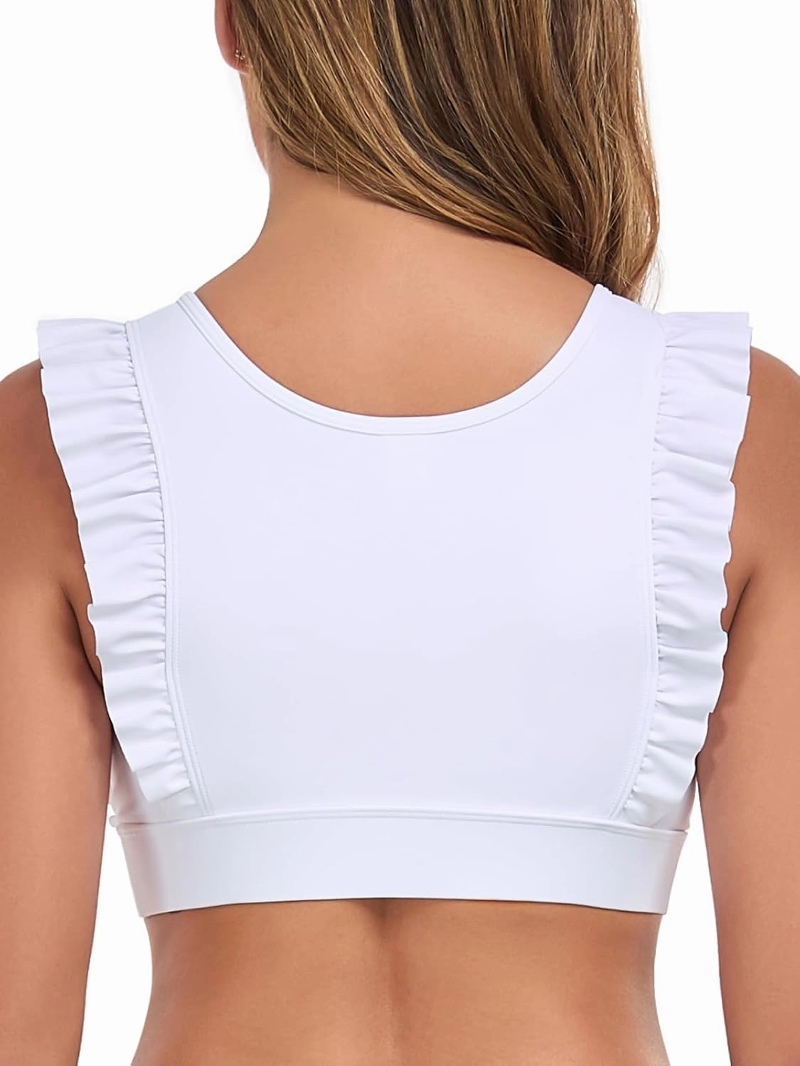Ocean Blues Women's Ruffle Bikini Top Supportive Swimsuit