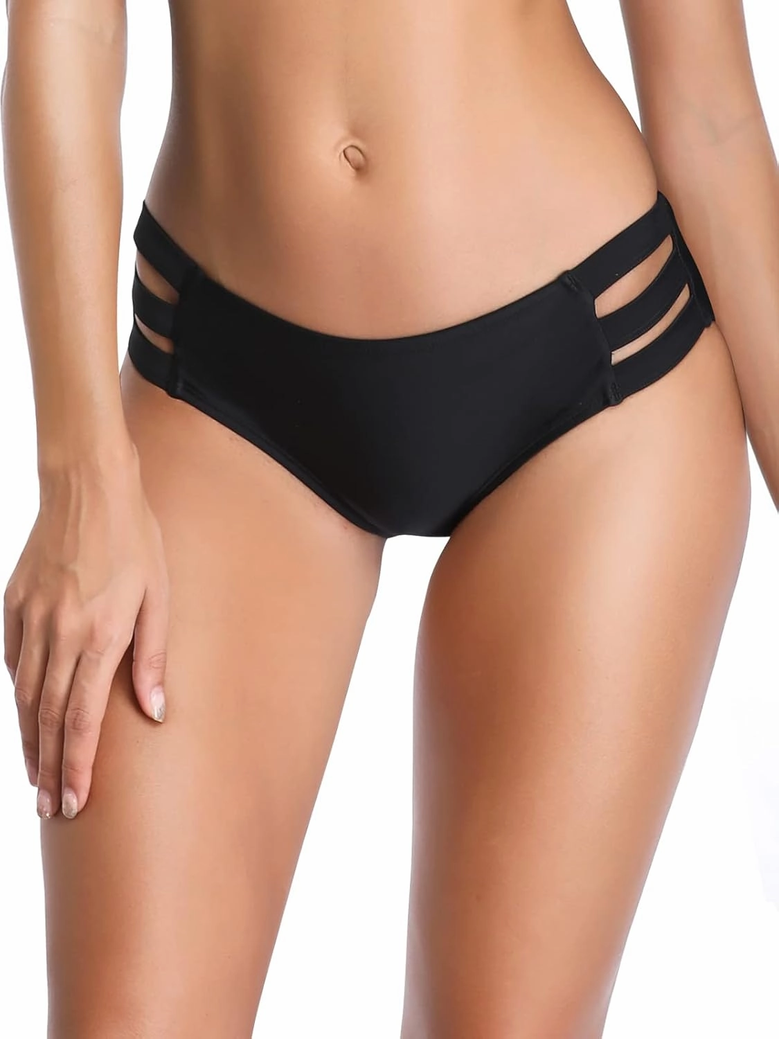 Ocean Blues Women's Strappy Bikini Bottom Full Coverage Swim Briefs