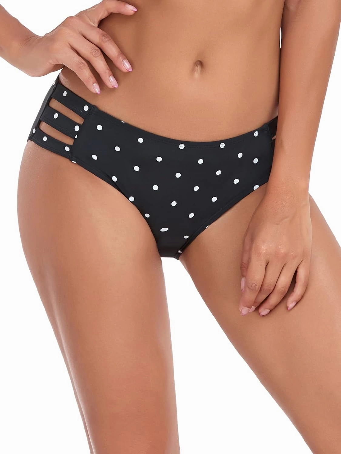 Ocean Blues Women's Strappy Bikini Bottom Full Coverage Swim Briefs