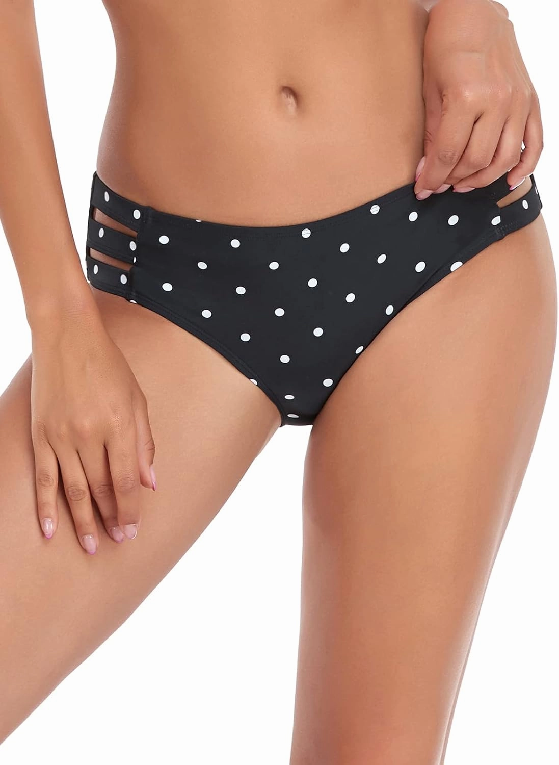 Ocean Blues Women's Strappy Bikini Bottom Full Coverage Swim Briefs