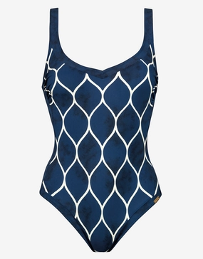 Ocean Cloud Moulded Swimsuit - Wave Cream