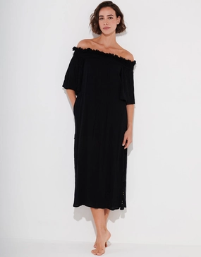 Off The Shoulder Dress - Black