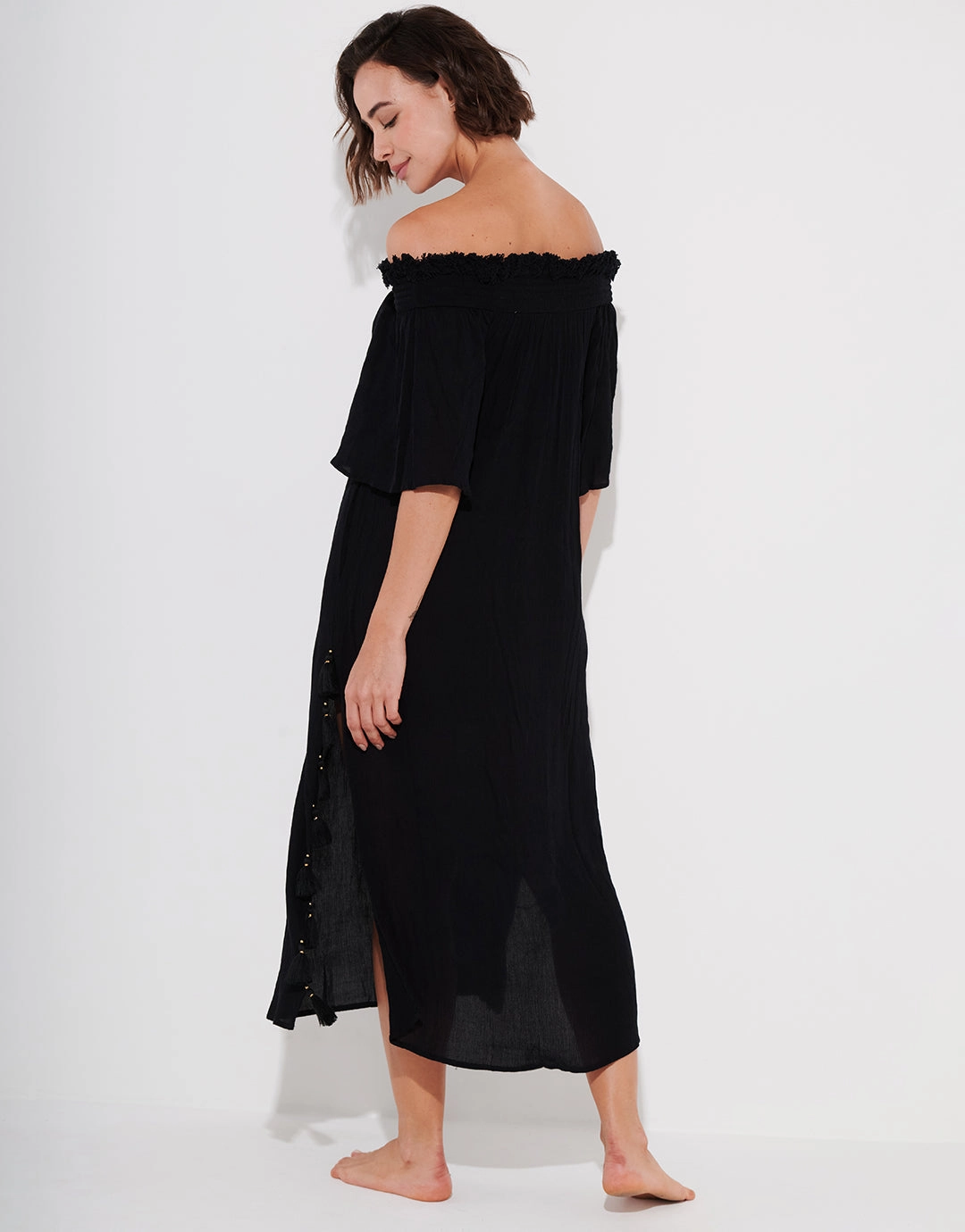 Off The Shoulder Dress - Black
