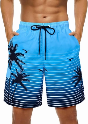 OlyPegic Mens Swim Trunks 9 Inch Quick Dry Board Shorts Mens Bathing Suit Beach Swimwear Mesh Lining with Zipper Pock