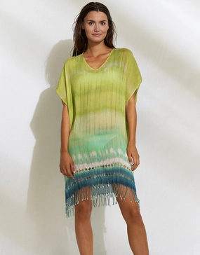 Ombre Flow Kaftan - Aqua Shades