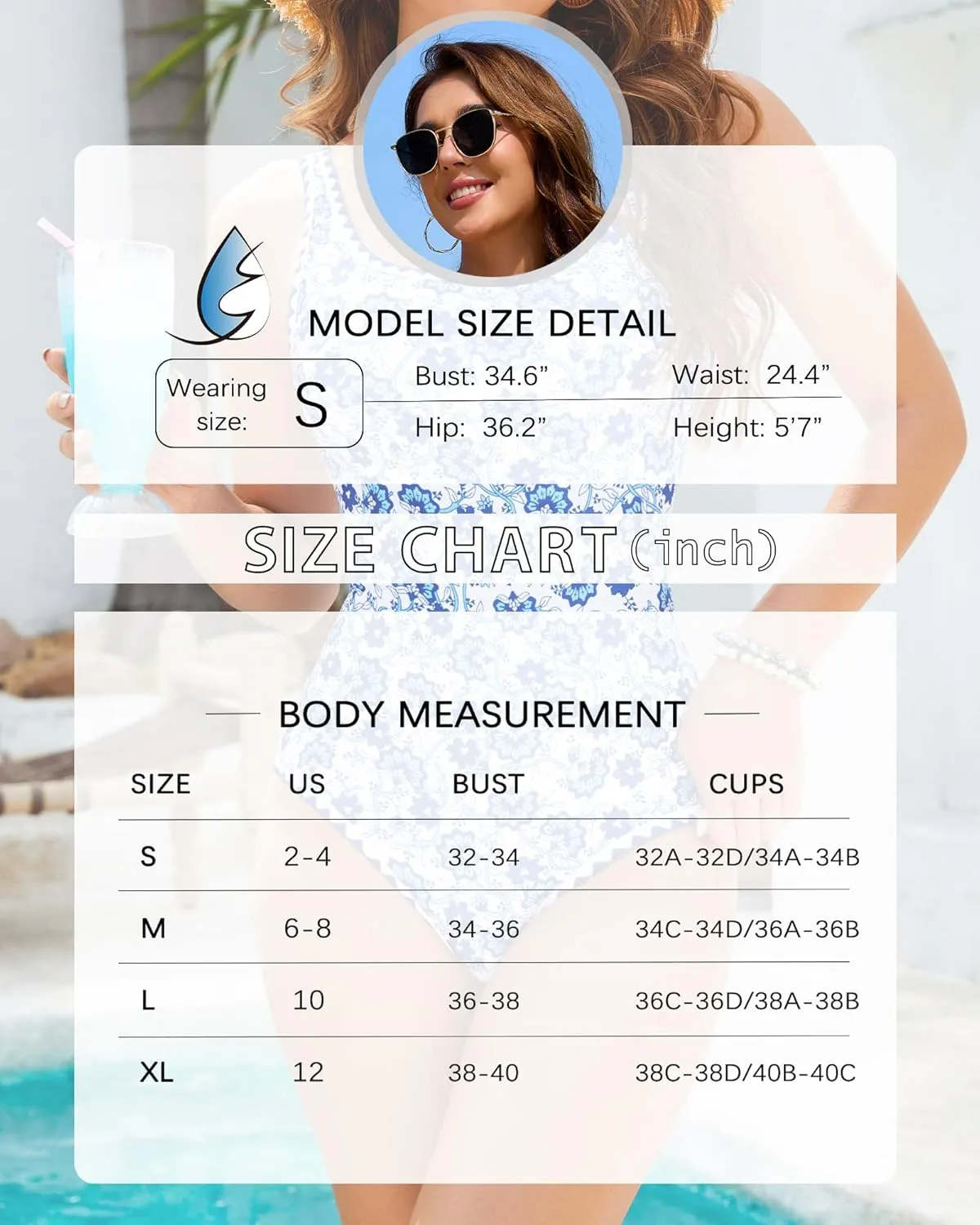 One Piece Swimsuit for Women Tummy Control Bathing Suit Full Coverage Modest Swim Suits Floral Teen Swimwear