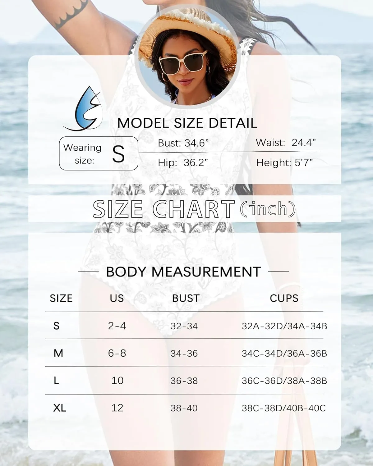 One Piece Swimsuit for Women Tummy Control Bathing Suit Full Coverage Modest Swim Suits Floral Teen Swimwear
