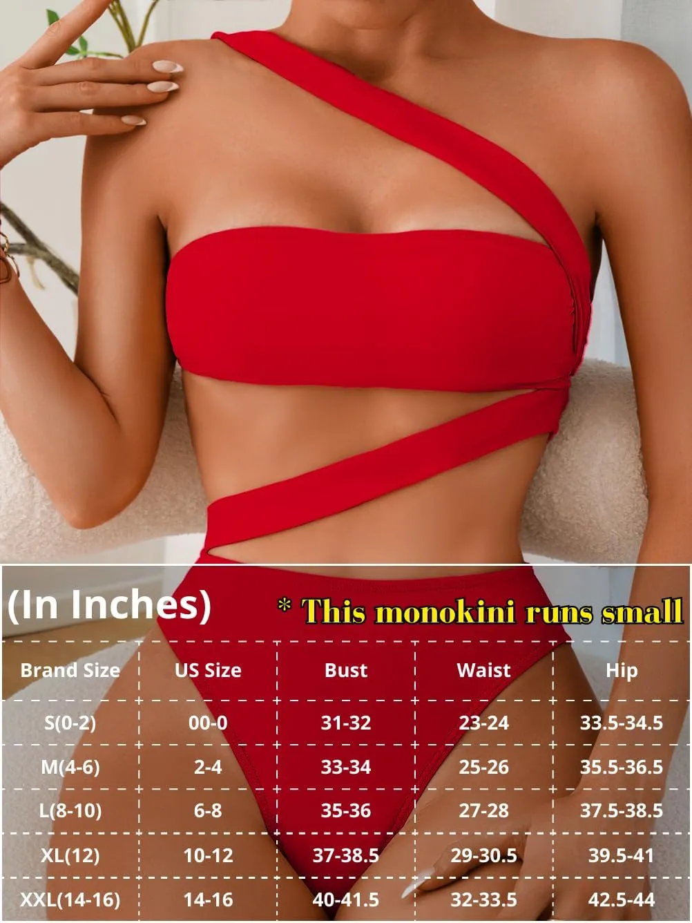 One Piece Swimsuit, Sexy Strappy Monokini, Size Runs Small