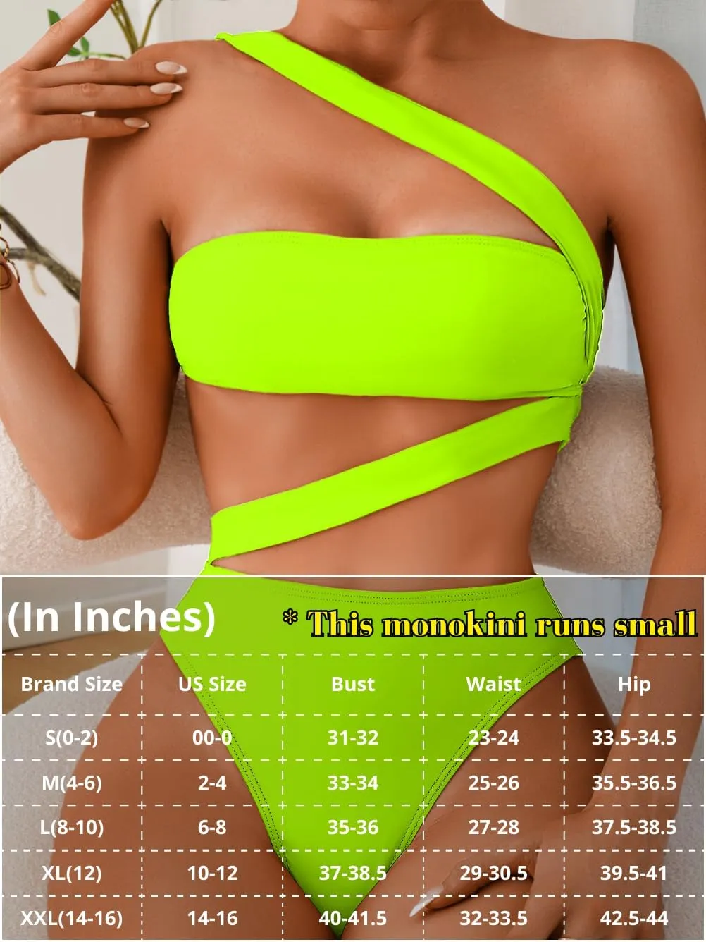 One Piece Swimsuit, Sexy Strappy Monokini, Size Runs Small