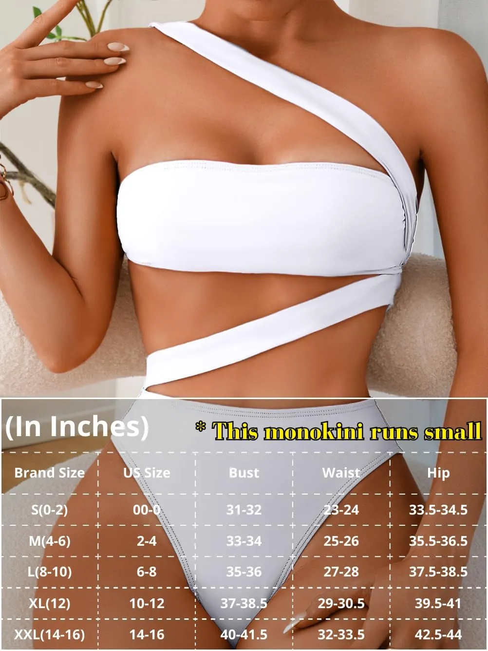 One Piece Swimsuit, Sexy Strappy Monokini, Size Runs Small