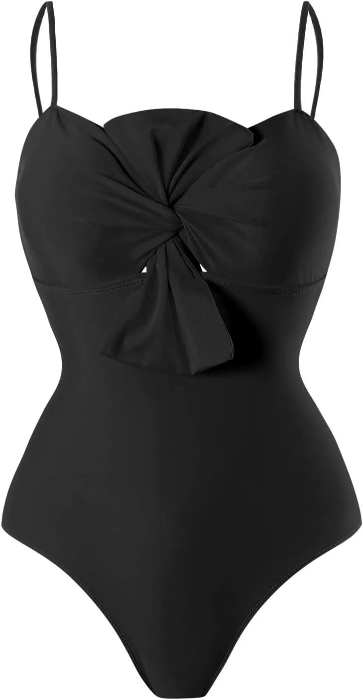 One Piece Swimsuit Women with Cover Up Set Retro Bathing Suit for Women Tummy Control Beach Wrap Skirt