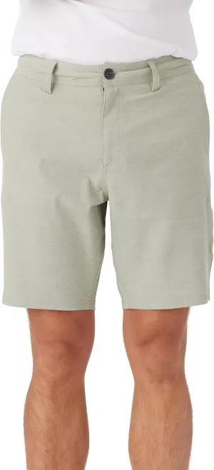 O'NEILL Men's 19 Inch Reserve Light Check Hybrid Shorts - Quick Dry Swim Trunks for Men with Fabric and Pockets
