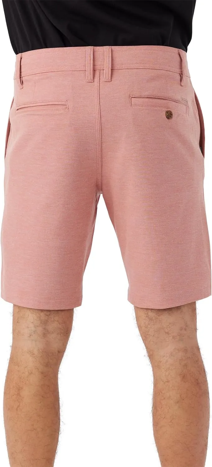 O'NEILL Men's 19 Inch Reserve Light Check Hybrid Shorts - Quick Dry Swim Trunks for Men with Fabric and Pockets