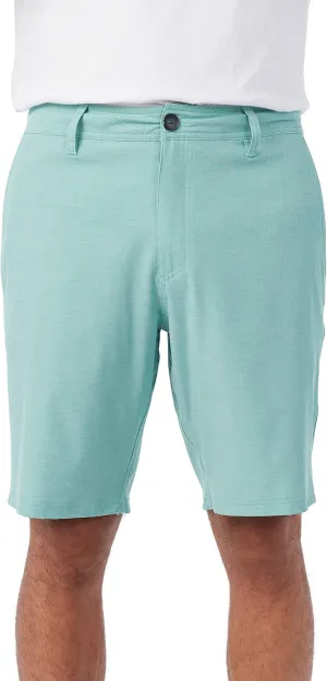 O'NEILL Men's 19 Inch Reserve Light Check Hybrid Shorts - Quick Dry Swim Trunks for Men with Fabric and Pockets