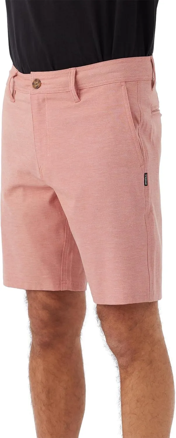 O'NEILL Men's 19 Inch Reserve Light Check Hybrid Shorts - Quick Dry Swim Trunks for Men with Fabric and Pockets