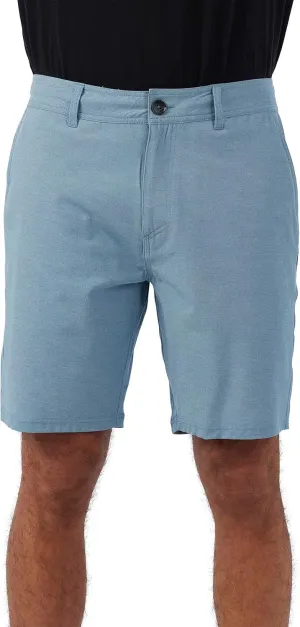 O'NEILL Men's 19 Inch Reserve Light Check Hybrid Shorts - Quick Dry Swim Trunks for Men with Fabric and Pockets