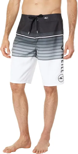 O'NEILL Men's 21 Inch Geo Print Boardshorts - Water Resistant Swim Trunks for Men with Quick Dry Stretch Fabric and Pockets