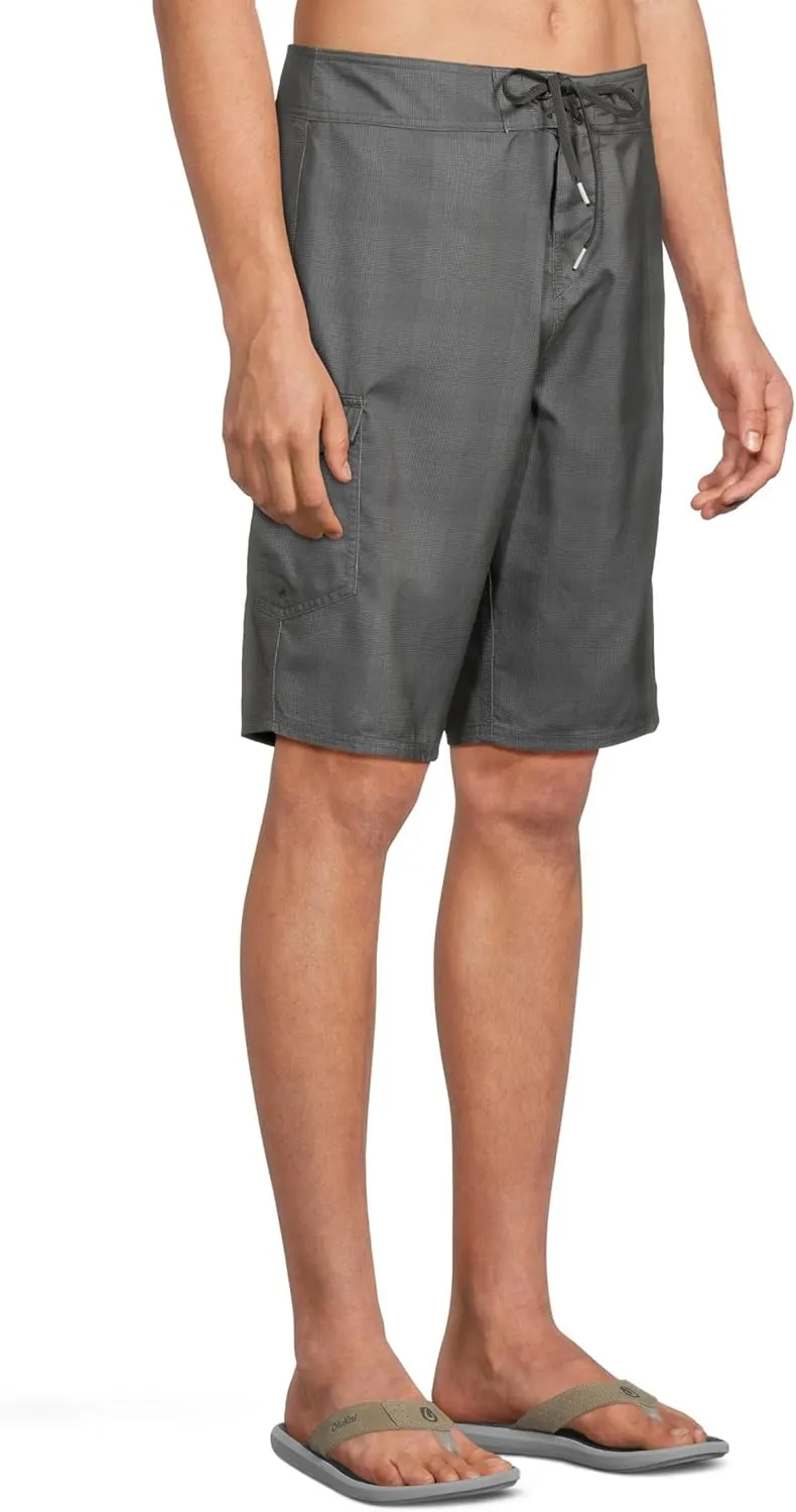 O'NEILL Men's 21 Inch Geo Print Boardshorts - Water Resistant Swim Trunks for Men with Quick Dry Stretch Fabric and Pockets