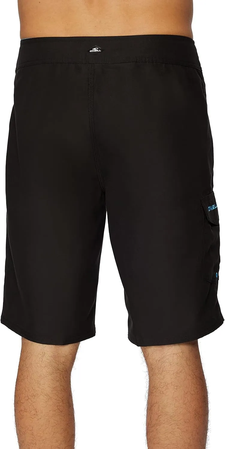 O'NEILL Men's 21 Inch Solid Boardshorts-Water Resistant Swim Trunks for Men with Quick Dry Stretch Fabric and Pockets