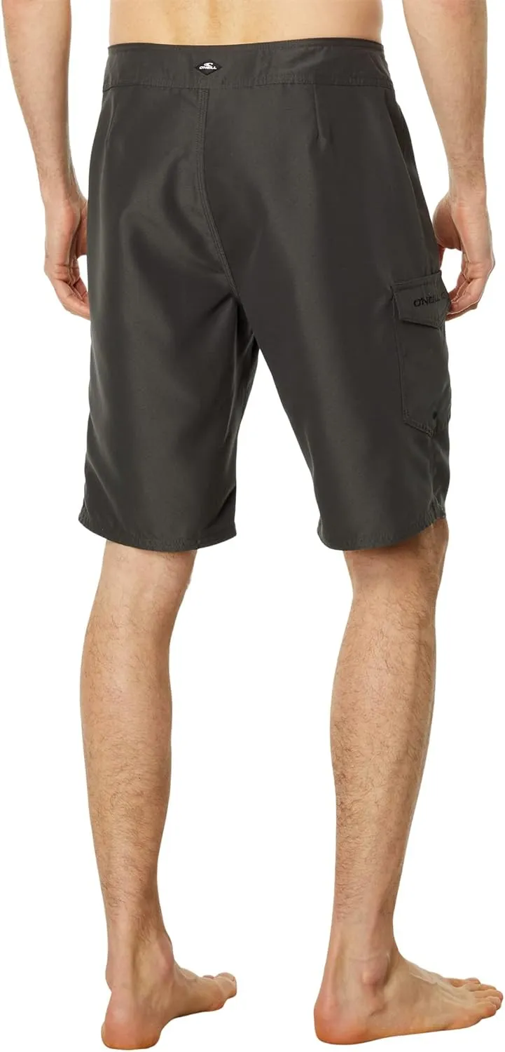 O'NEILL Men's 21 Inch Solid Boardshorts-Water Resistant Swim Trunks for Men with Quick Dry Stretch Fabric and Pockets