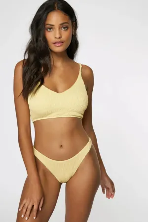 O'Neill Saltwater Top Women's XS Yellow Texture Trestle Adjustable Straps ERK240