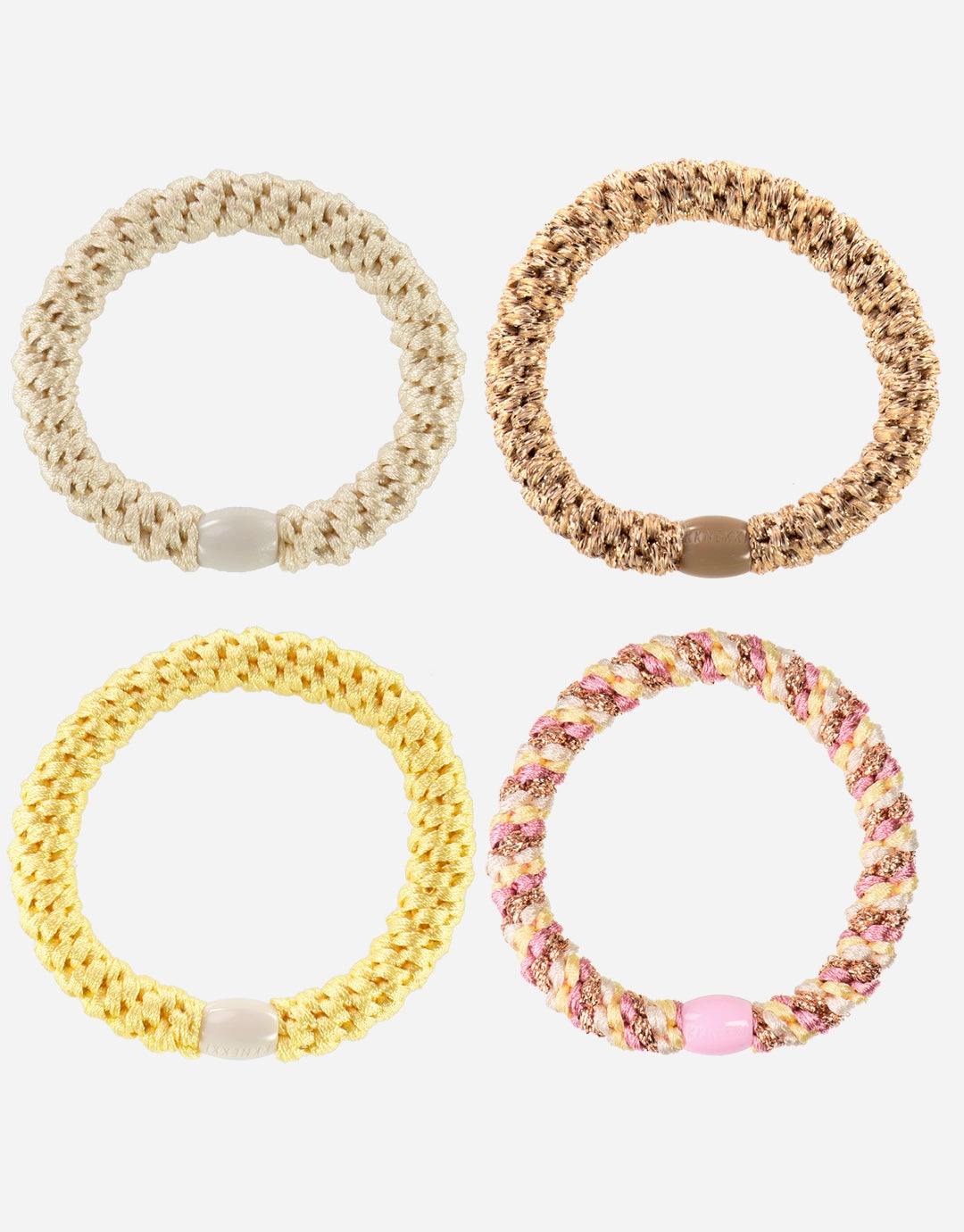 Original Hair Tie Bundle - Pale Golds, Yellow and Pink Mix