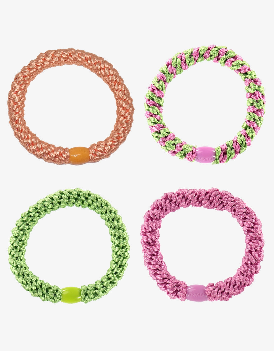Original Hair Tie Bundle - Pastel Orange, Pink and Green