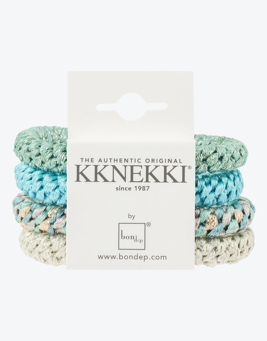 Original Hair Tie Bundle - Soft Mint and Turquoise Glitter