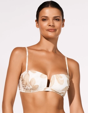 Ornation Bandeau Bikini Top - Canvas Sand