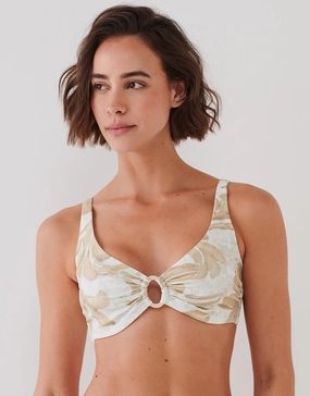 Ornation Ring Halter Bikini Top - Canvas Sand