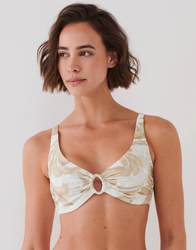 Ornation Ring Halter Bikini Top - Canvas Sand