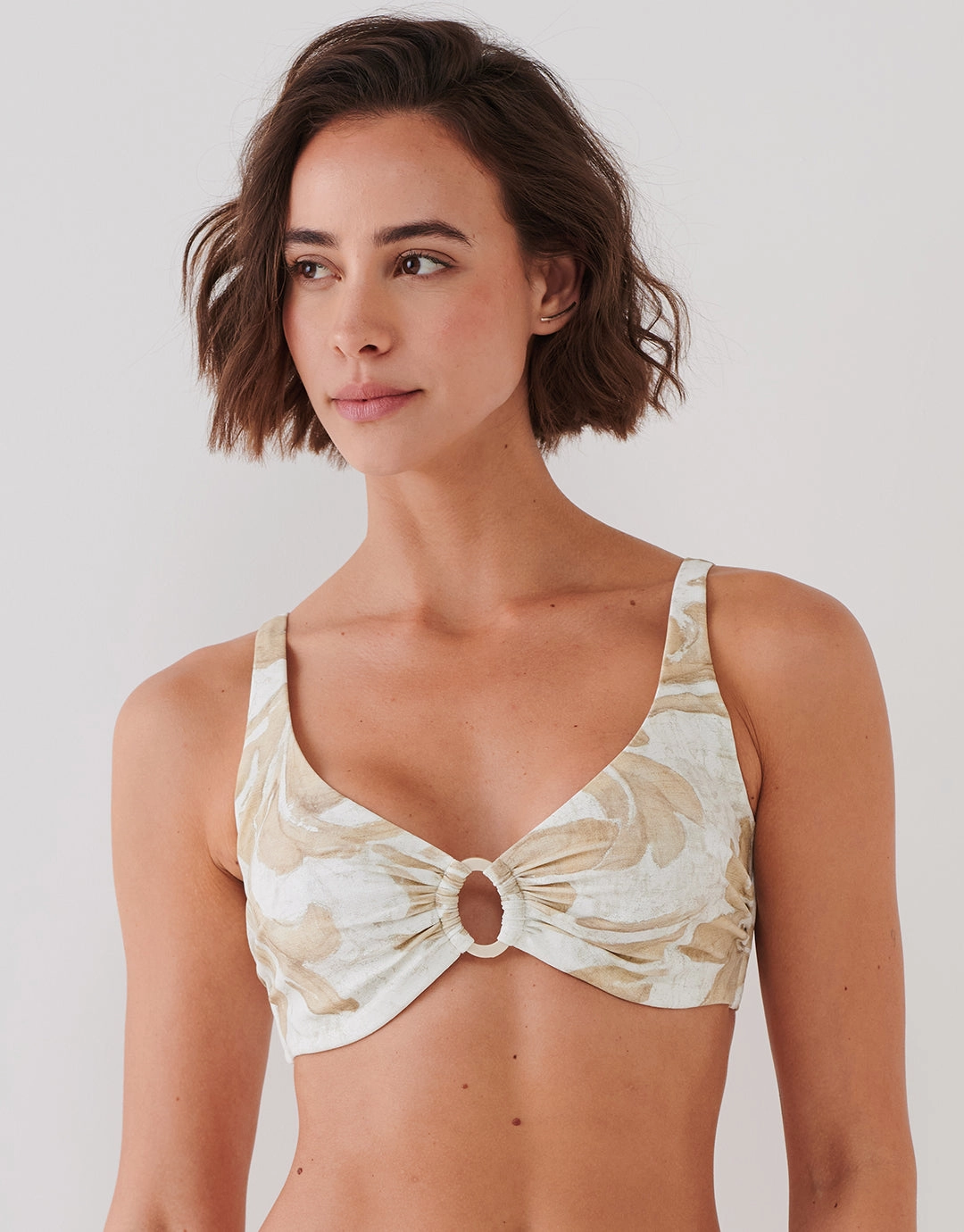Ornation Ring Halter Bikini Top - Canvas Sand