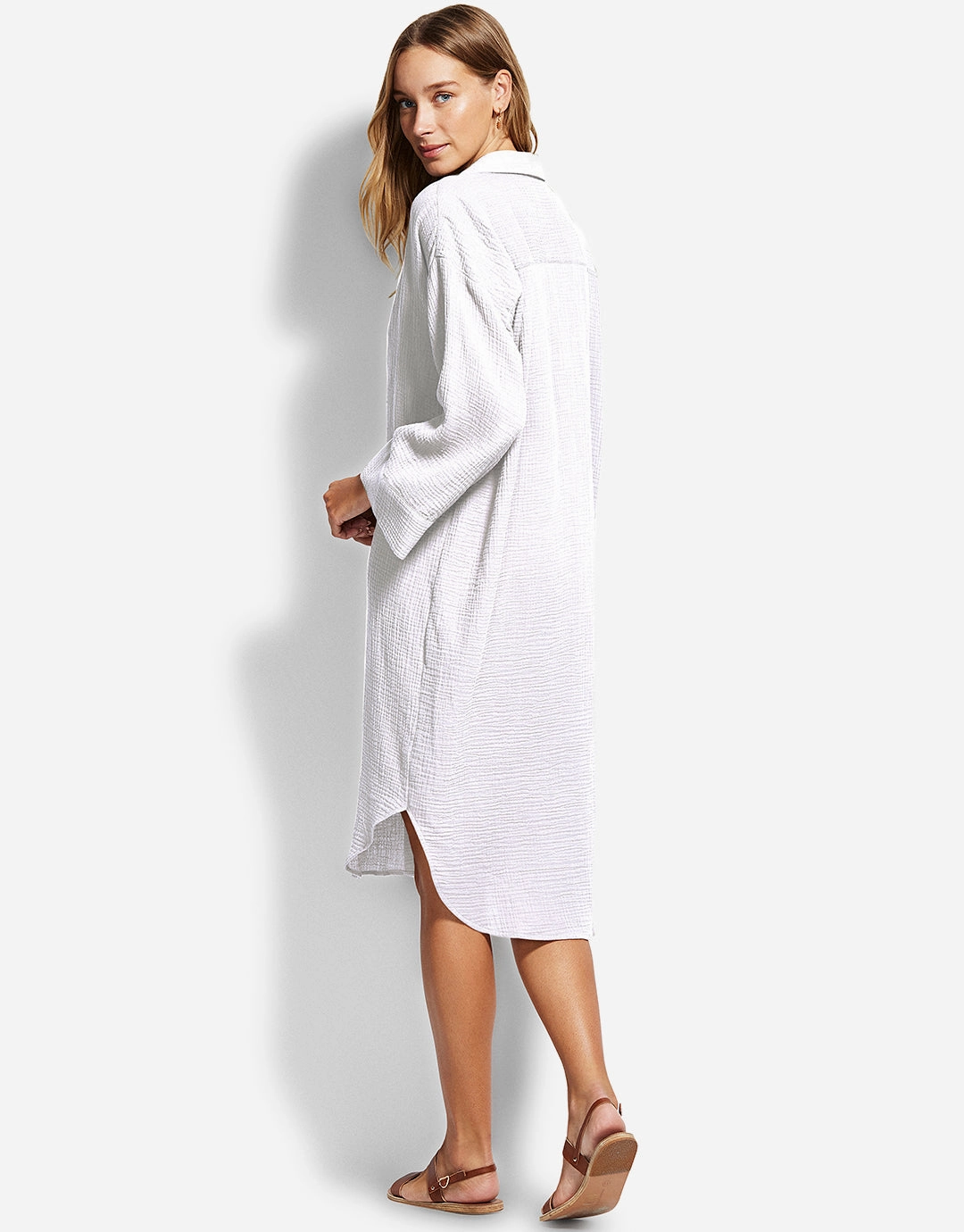 Oversize Beach Cover Up - White