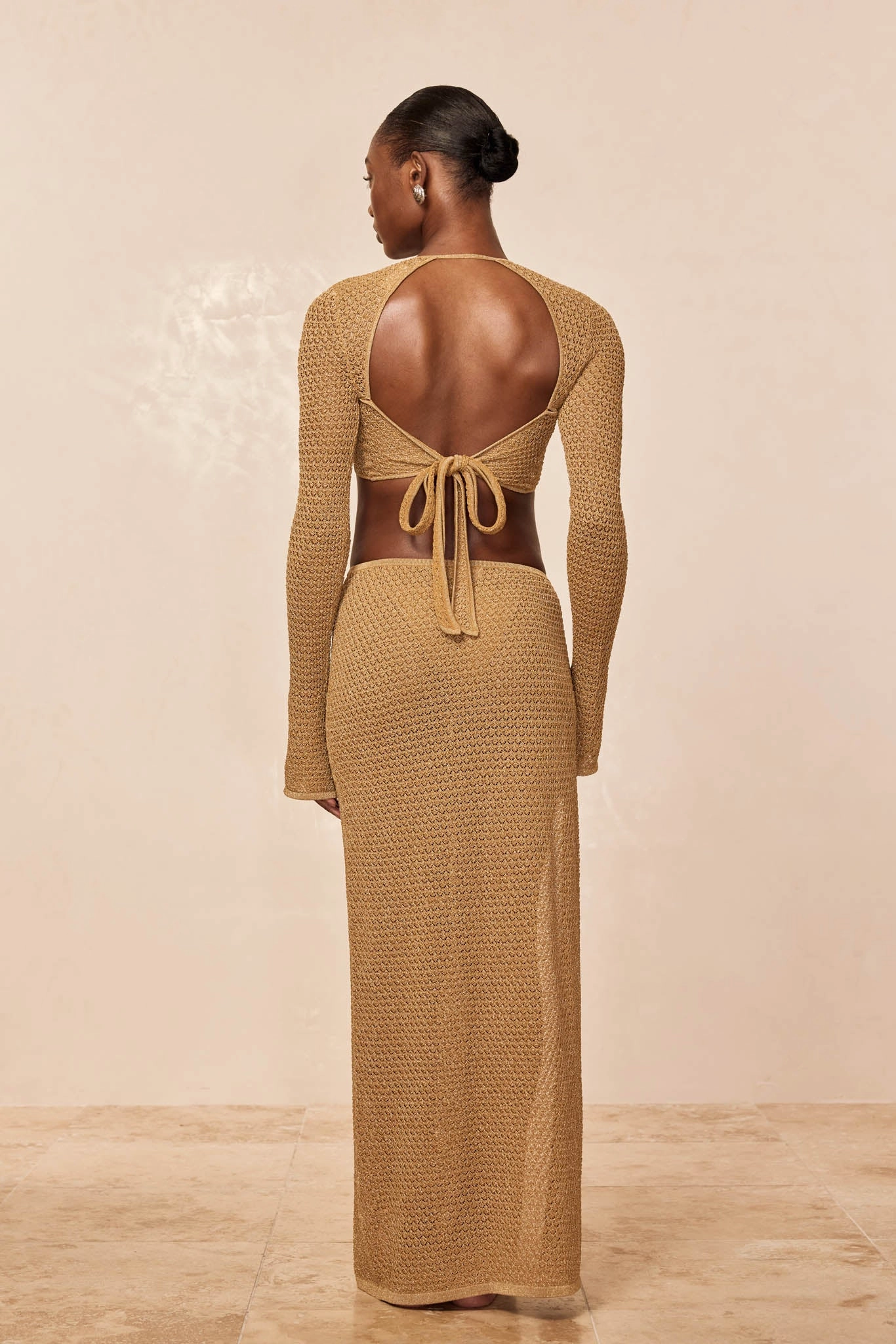 Palermo Skirt - Antique Gold Lace Crochet